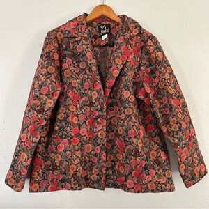 Vintage So Aida! San Fransisco Jacket Floral Tapestry Art to Wear Unique Medium